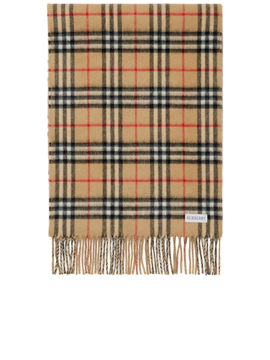 Reversible Mini Logo Cashmere Wrap
