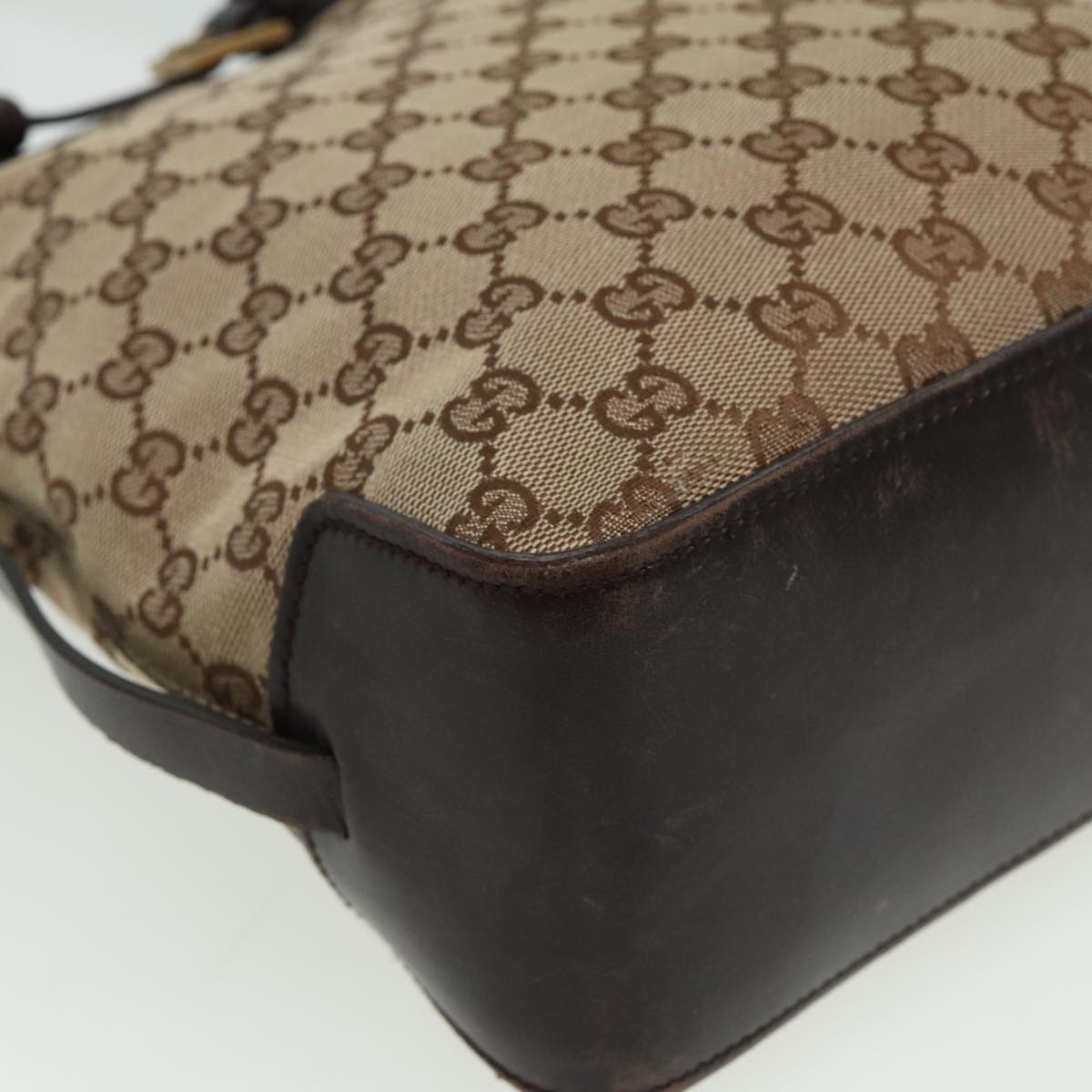 GUCCI GG Canvas Tote Bag Beige 107757 80825