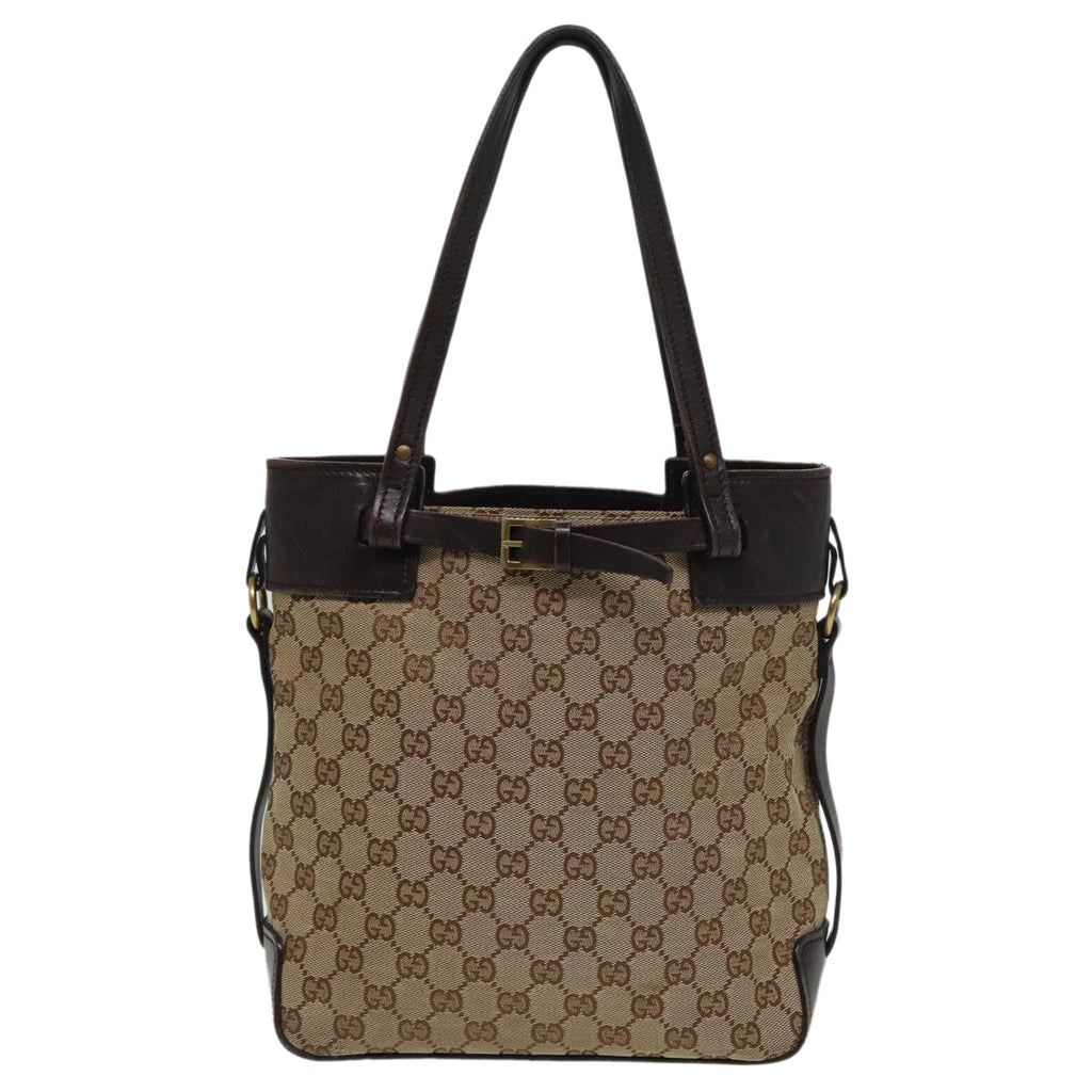 GUCCI GG Canvas Tote Bag Beige 107757 80825