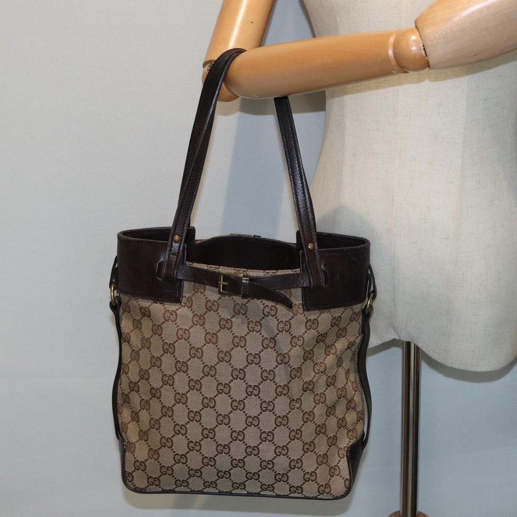 GUCCI GG Canvas Tote Bag Beige 107757 80825