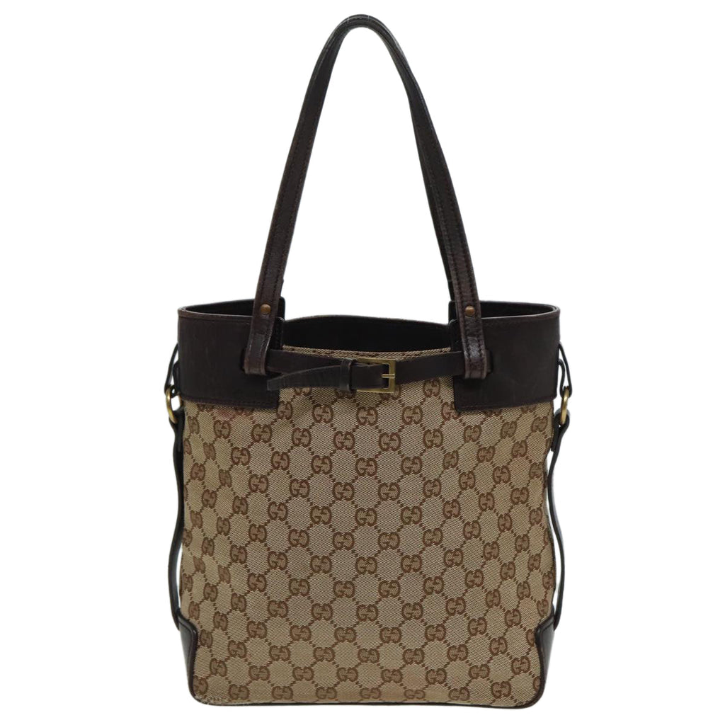 GUCCI GG Canvas Tote Bag Beige 107757 80825