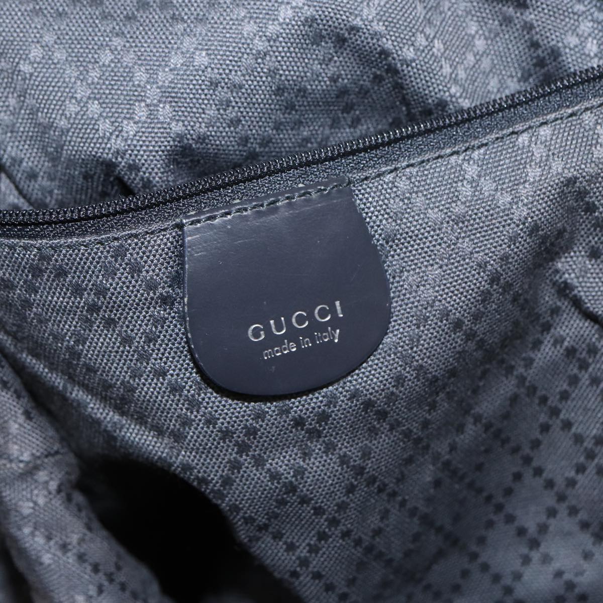 GUCCI Bamboo Shoulder Bag Nylon 2way Gray 001 3754 1577 80826