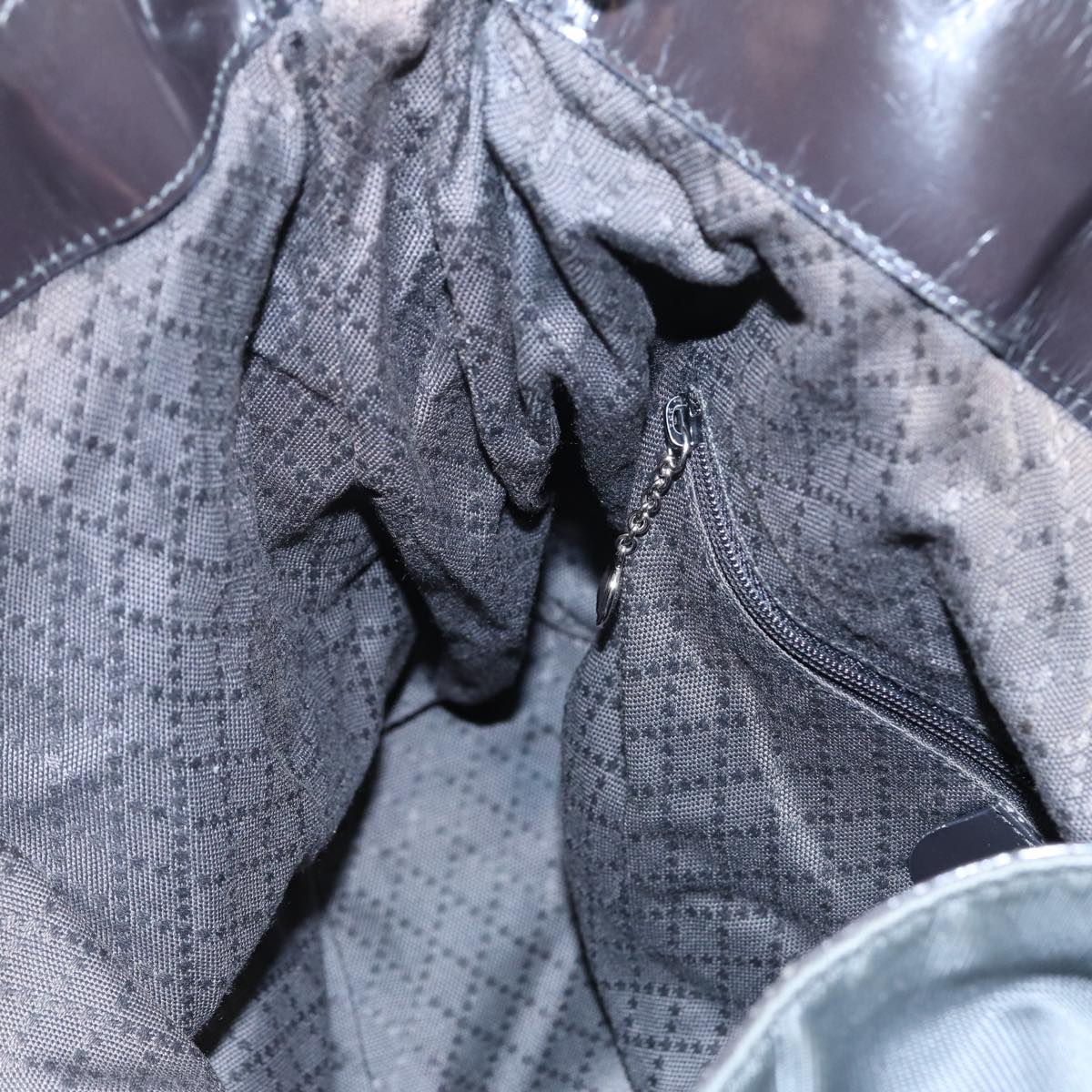 GUCCI Bamboo Shoulder Bag Nylon 2way Gray 001 3754 1577 80826
