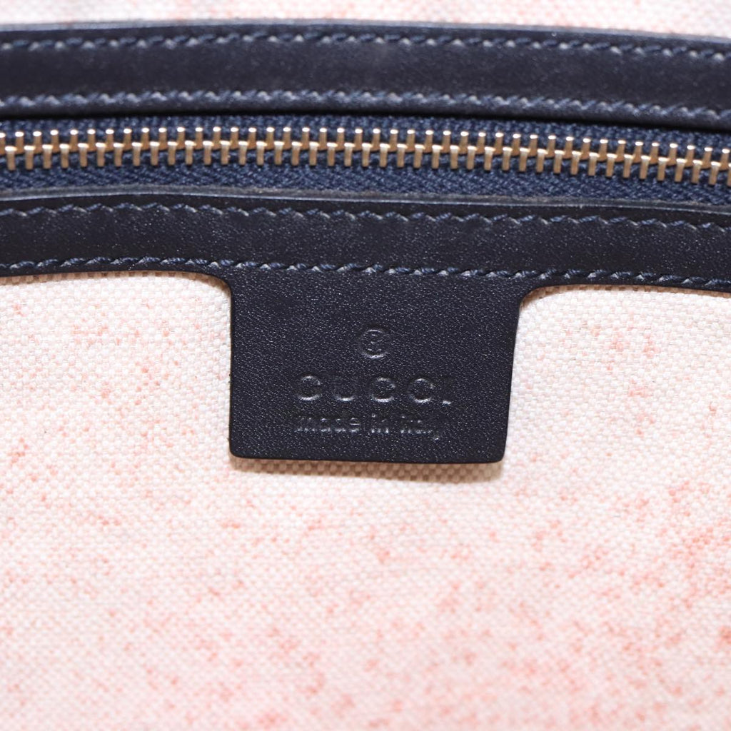 GUCCI GG Canvas Sherry Line Shoulder Bag Navy Red 257032 80828