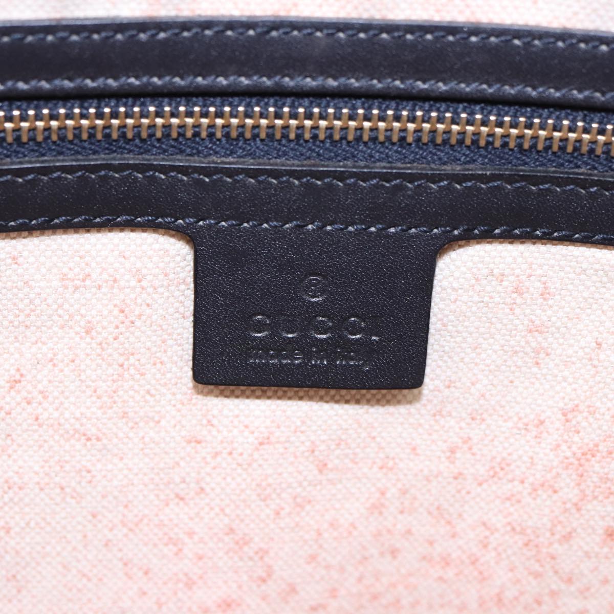 GUCCI GG Canvas Sherry Line Shoulder Bag Navy Red 257032 80828