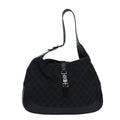 GUCCI Jackie Shoulder Bag Canvas Leather Black 001 3346 80830
