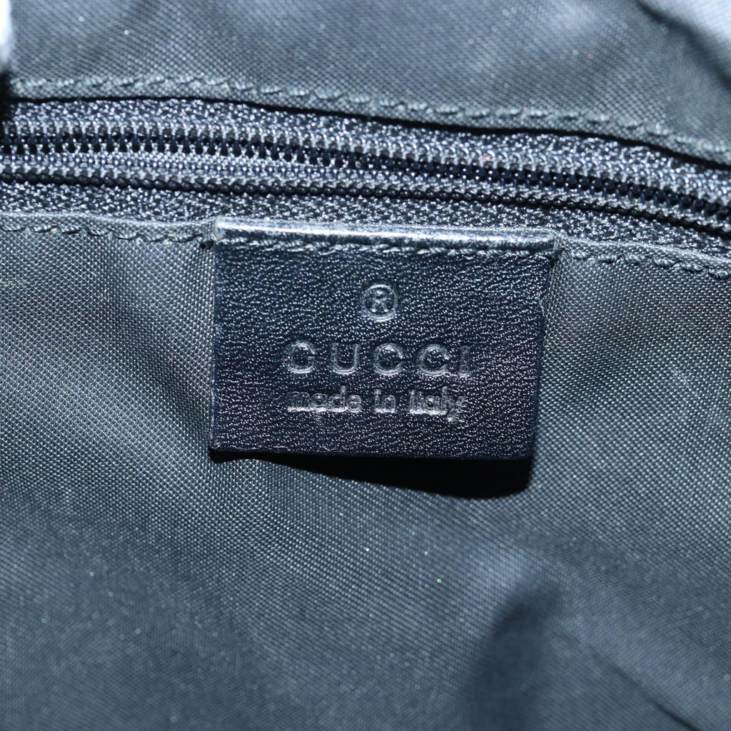GUCCI Jackie Shoulder Bag Canvas Leather Black 001 3346 80830