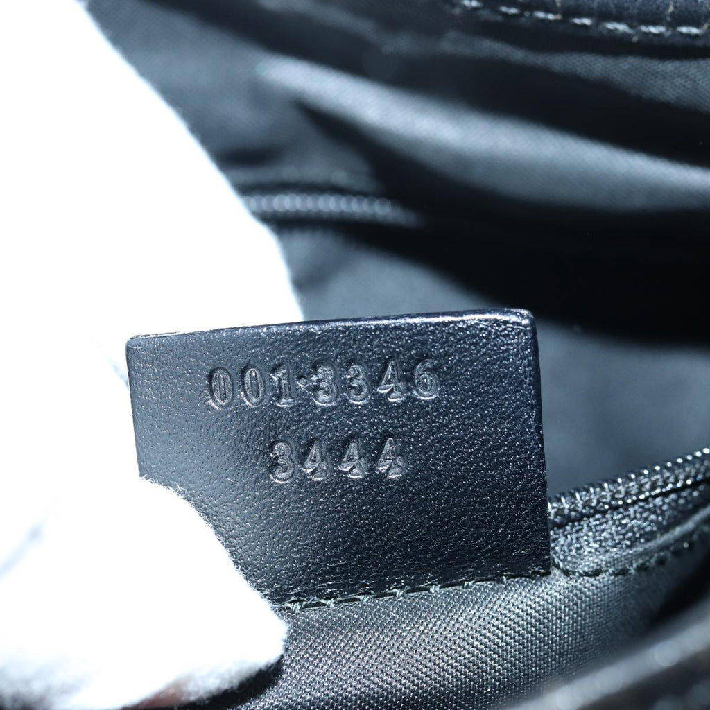 GUCCI Jackie Shoulder Bag Canvas Leather Black 001 3346 80830