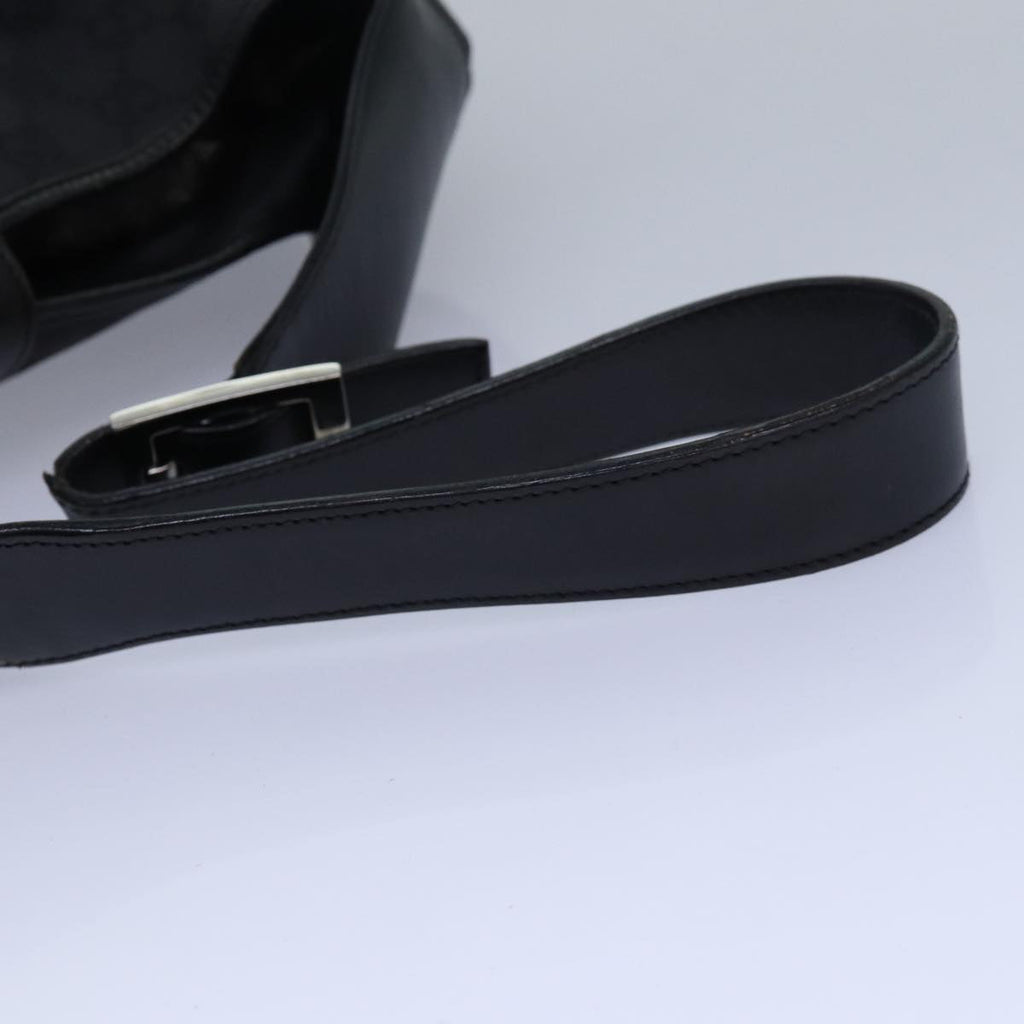 GUCCI Jackie Shoulder Bag Canvas Leather Black 001 3346 80830