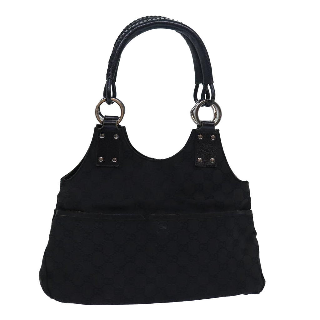 GUCCI GG Canvas Shoulder Bag Black 131329 80831