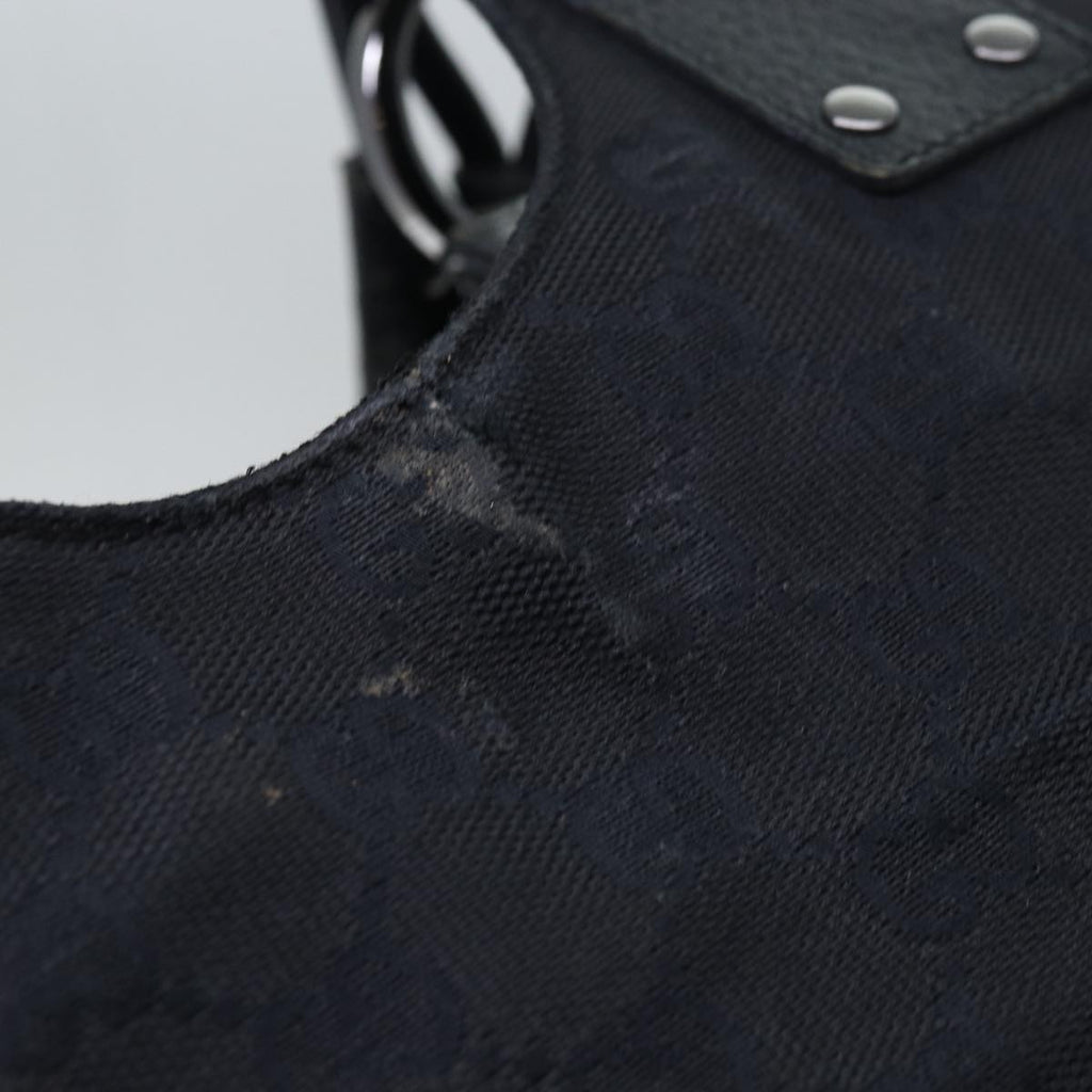 GUCCI GG Canvas Shoulder Bag Black 131329 80831