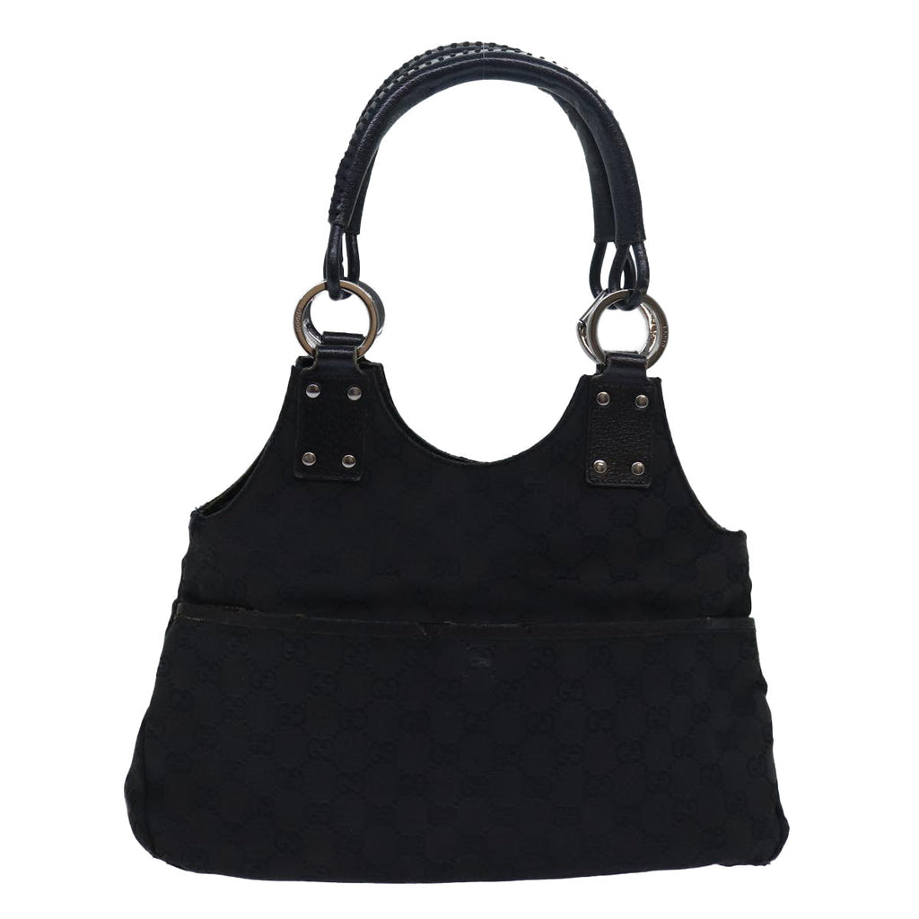 GUCCI GG Canvas Shoulder Bag Black 131329 80831