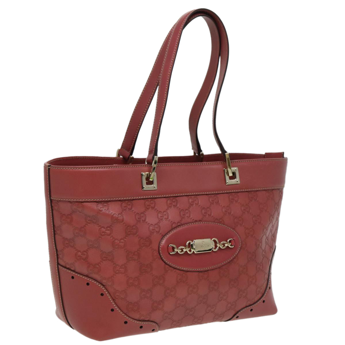 GUCCI GG Canvas Guccissima Hand Bag Pink 145993 80835