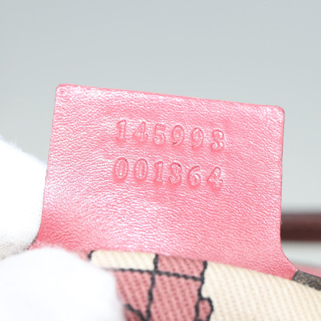 GUCCI GG Canvas Guccissima Hand Bag Pink 145993 80835