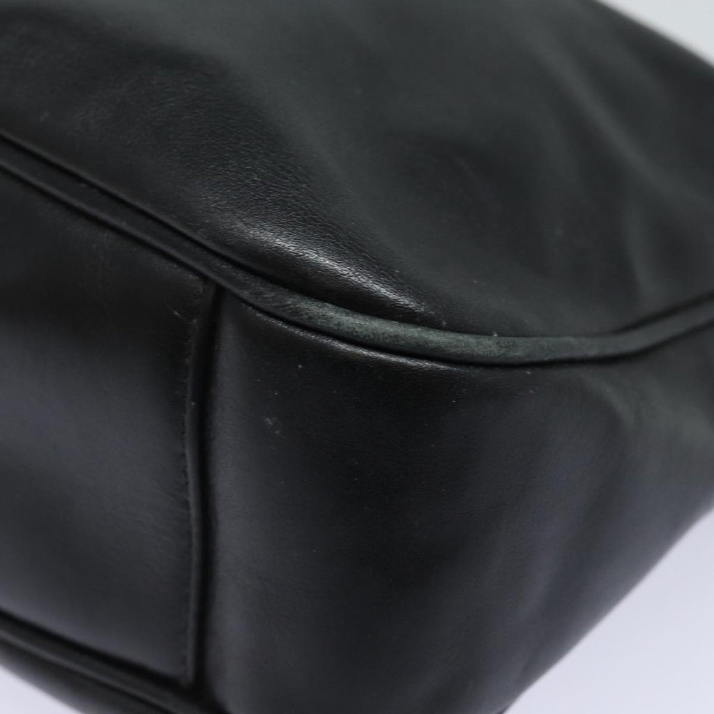 GUCCI Bamboo Shoulder Bag Leather 2way Black 001 1638 80839