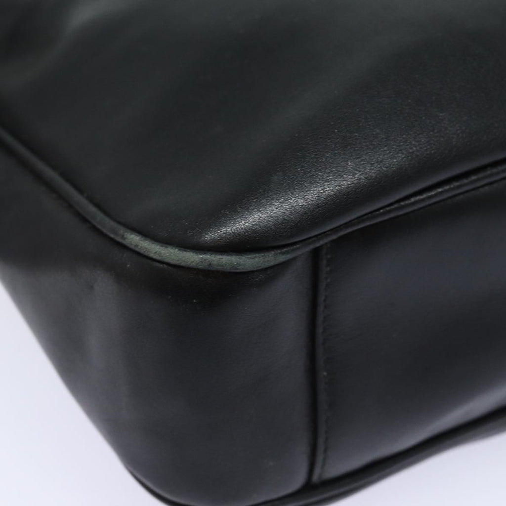 GUCCI Bamboo Shoulder Bag Leather 2way Black 001 1638 80839