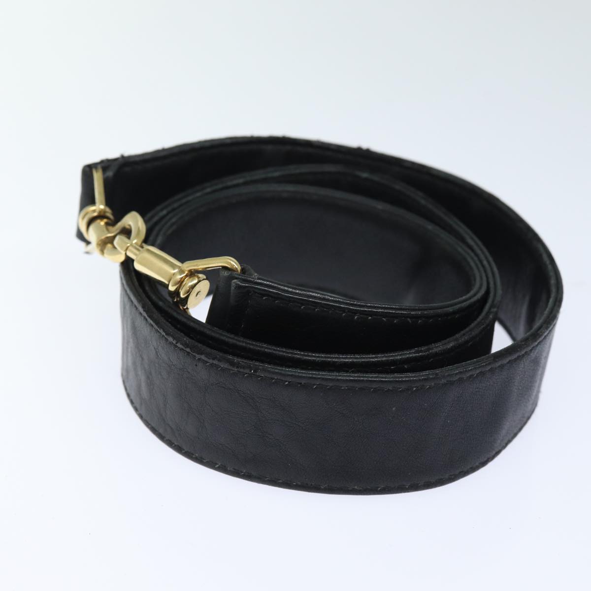GUCCI Bamboo Shoulder Bag Leather 2way Black 001 1638 80839