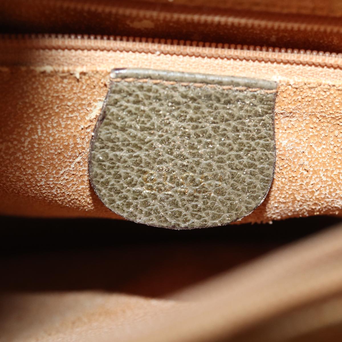 GUCCI Bamboo Hand Bag Suede Leather Khaki 002 1186 0260 80840