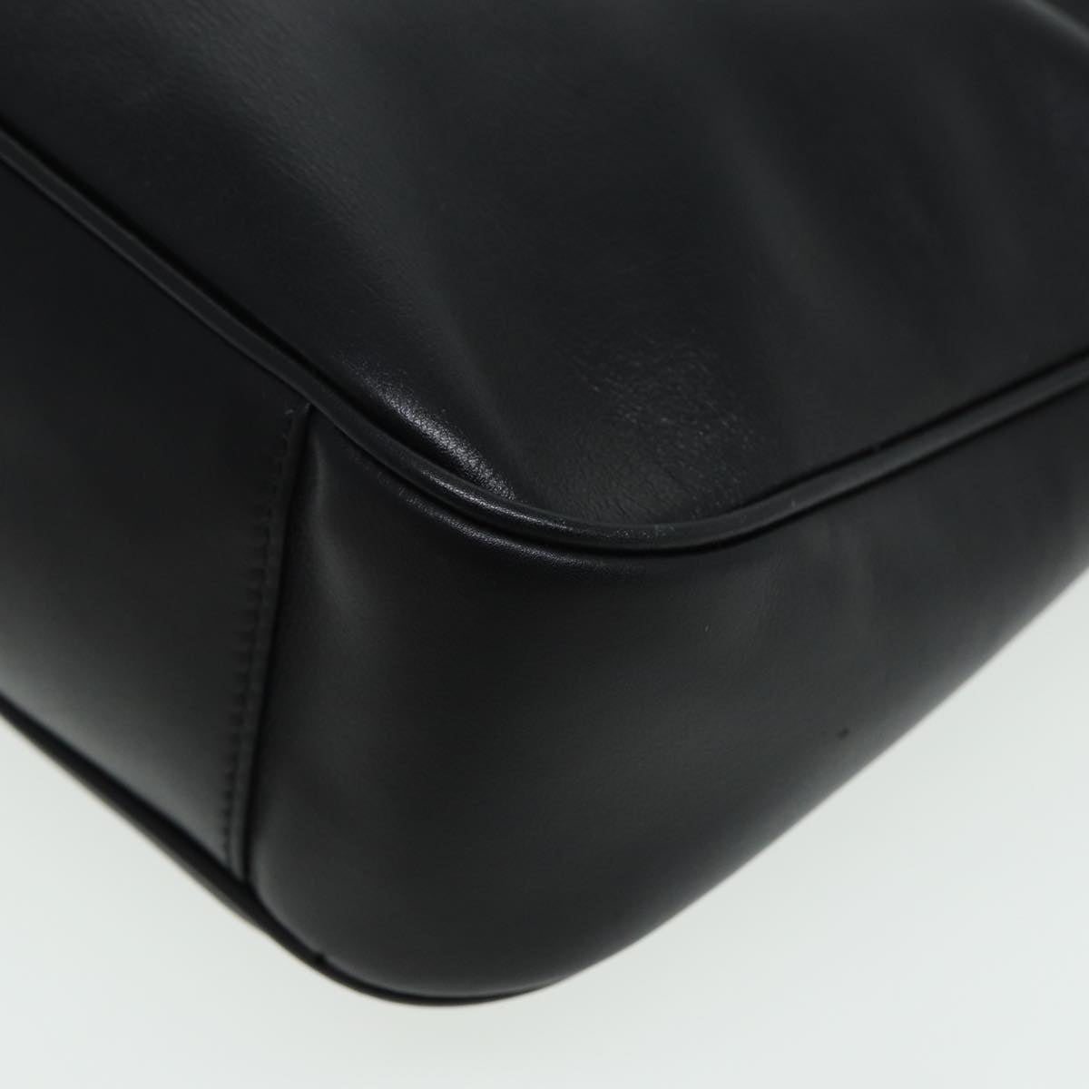 GUCCI Bamboo Shoulder Bag Leather 2way Black 001 3754 1638 80841