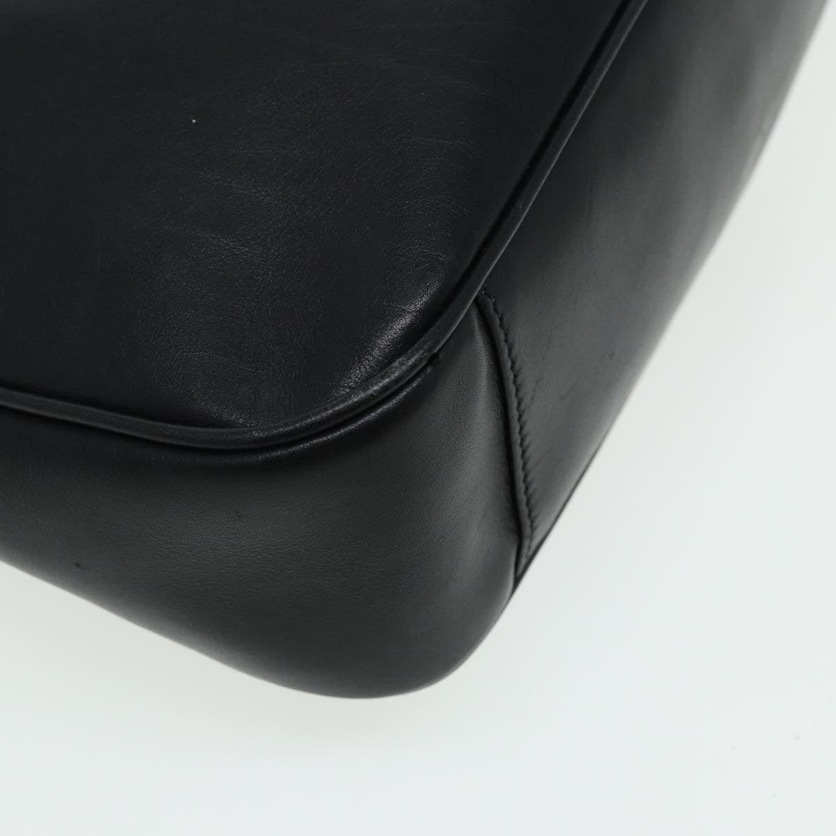 GUCCI Bamboo Shoulder Bag Leather 2way Black 001 3754 1638 80841