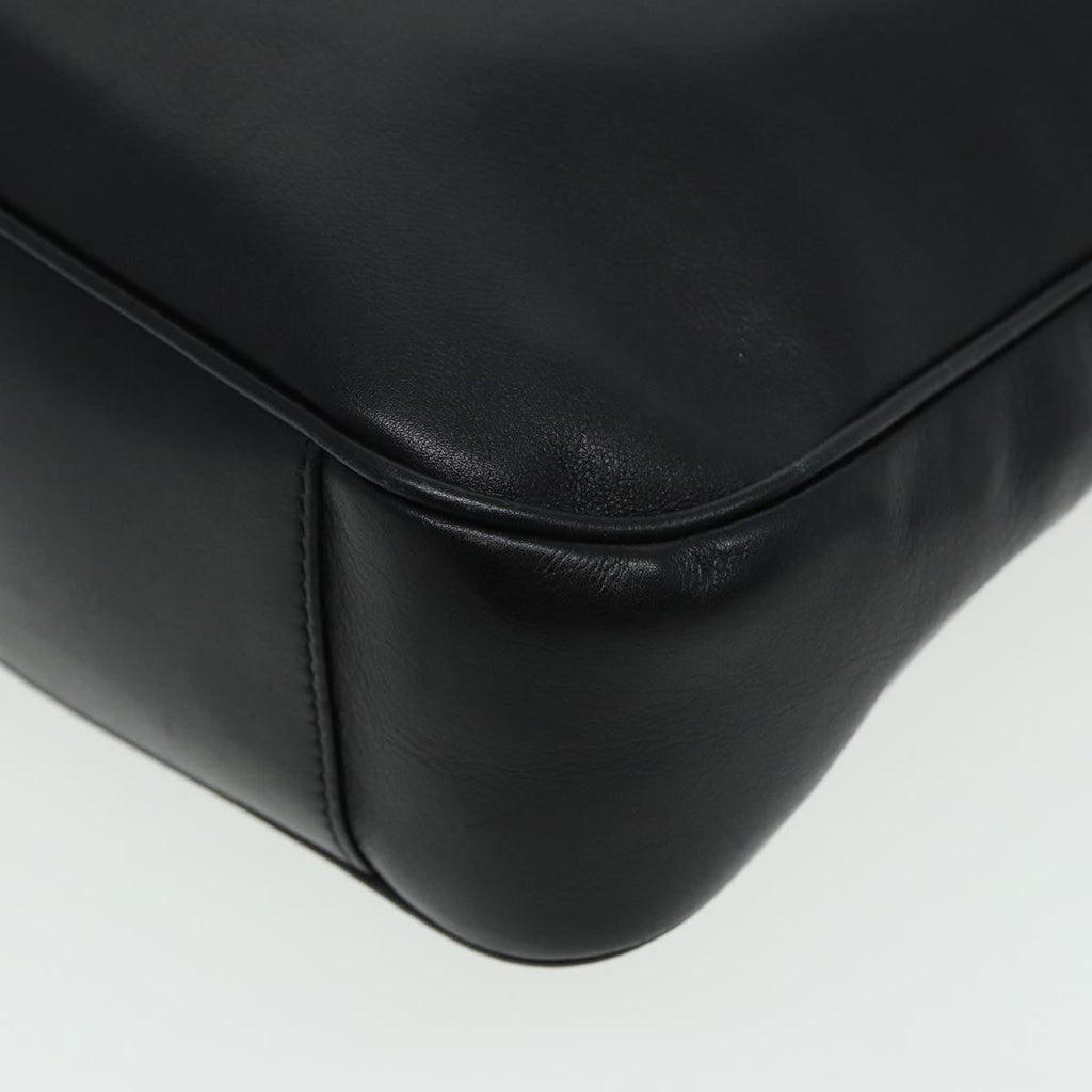 GUCCI Bamboo Shoulder Bag Leather 2way Black 001 3754 1638 80841