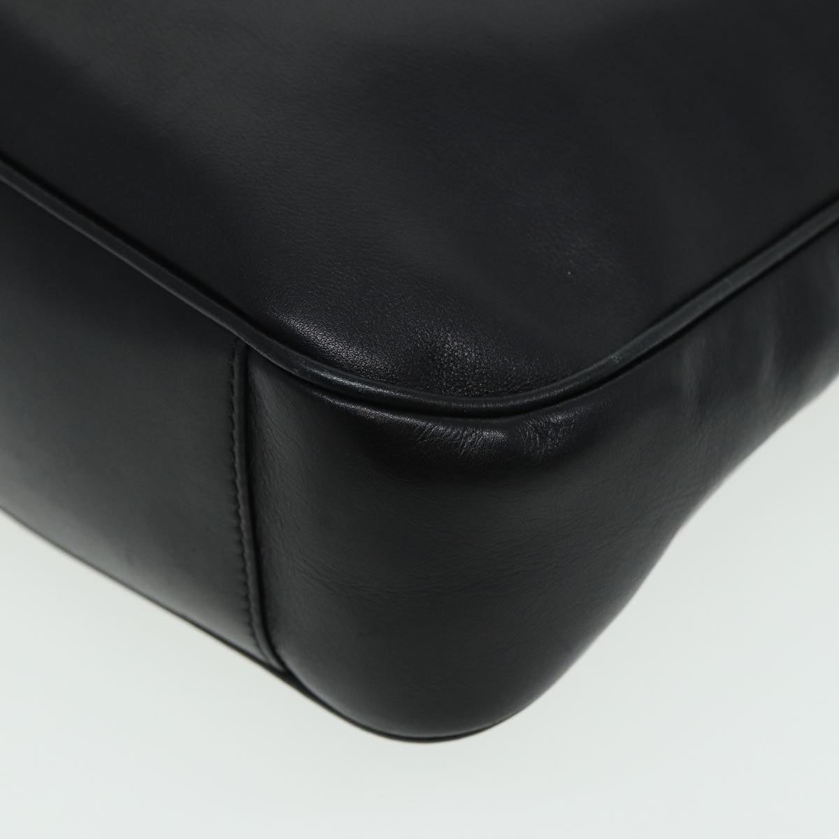 GUCCI Bamboo Shoulder Bag Leather 2way Black 001 3754 1638 80841