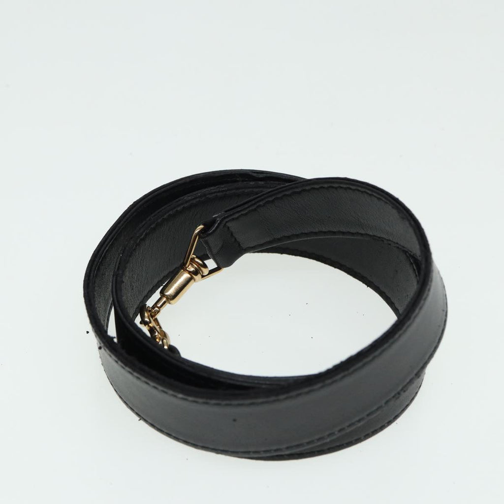 GUCCI Bamboo Shoulder Bag Leather 2way Black 001 3754 1638 80841