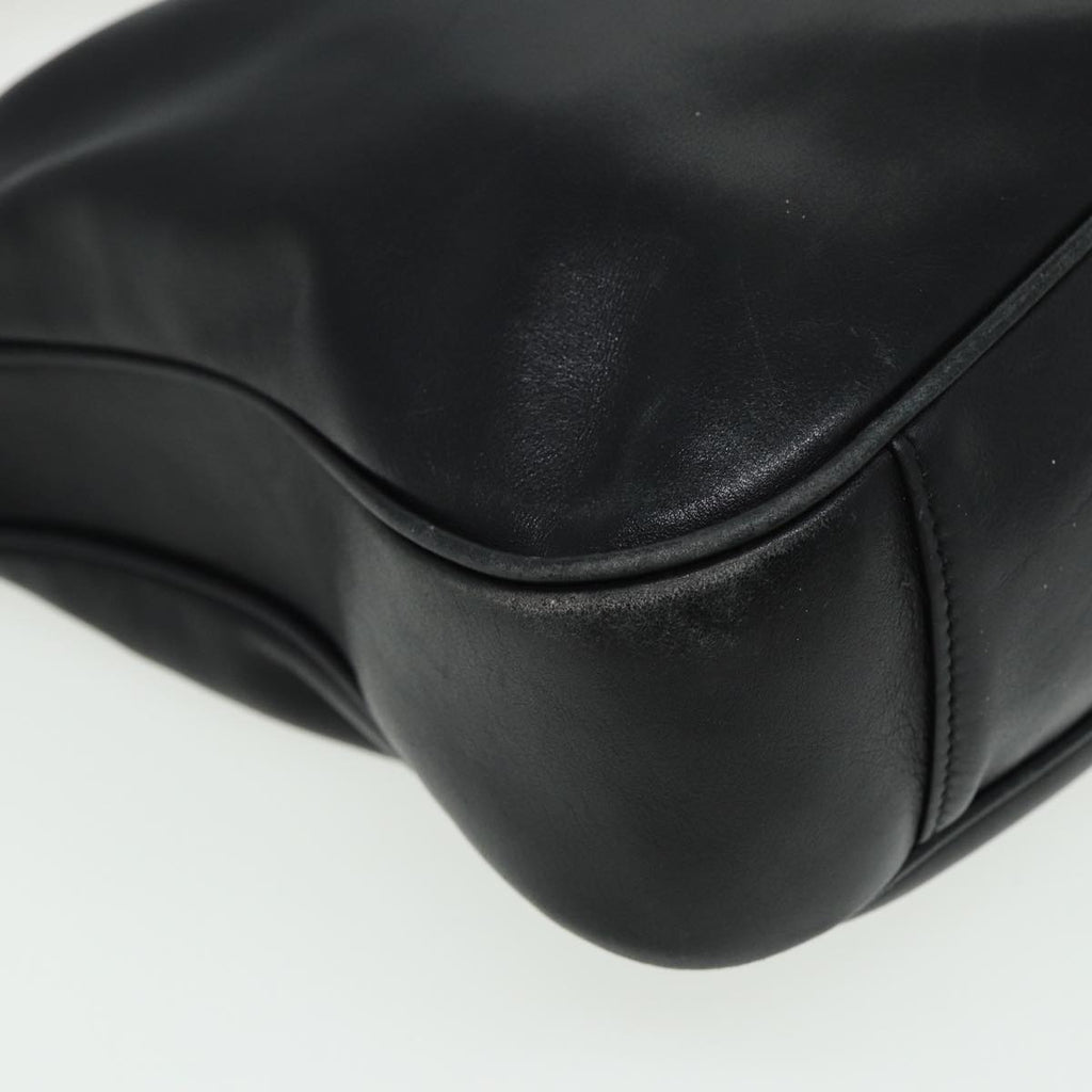 GUCCI Bamboo Shoulder Bag Leather 2way Black 001 3754 1638 80842