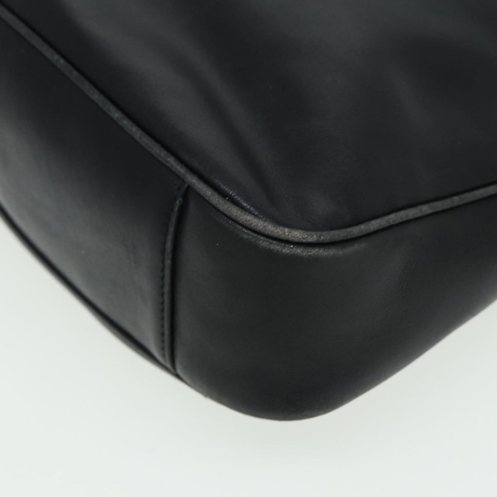 GUCCI Bamboo Shoulder Bag Leather 2way Black 001 3754 1638 80842