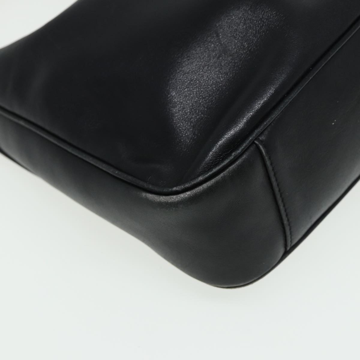 GUCCI Bamboo Shoulder Bag Leather 2way Black 001 3754 1638 80842