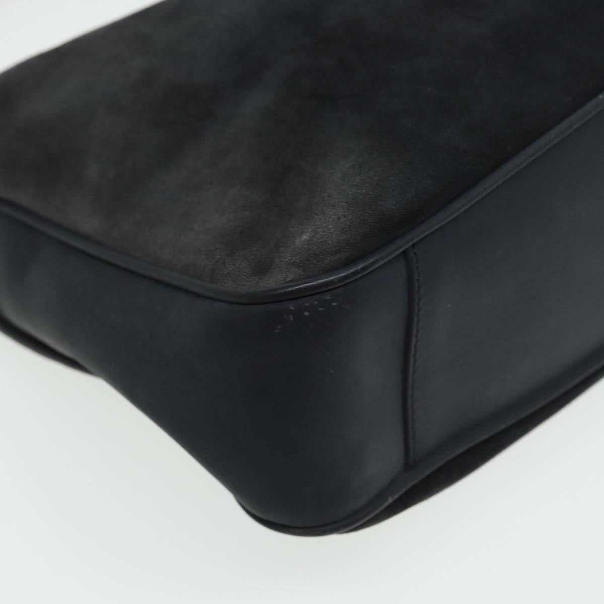 GUCCI Bamboo Shoulder Bag Suede Black 001 1638 2615 80843