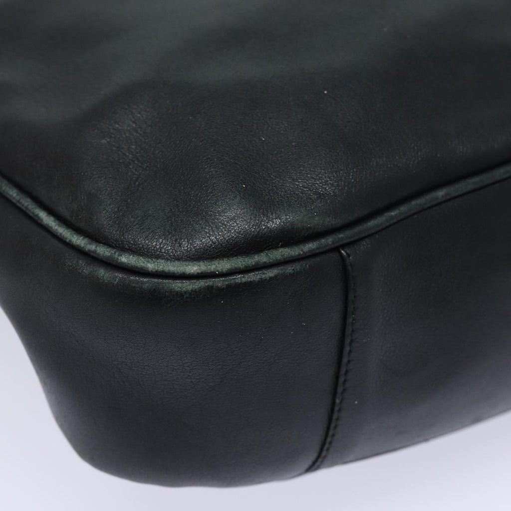 GUCCI Bamboo Shoulder Bag Leather 2way Black 001 1377 3754 80844