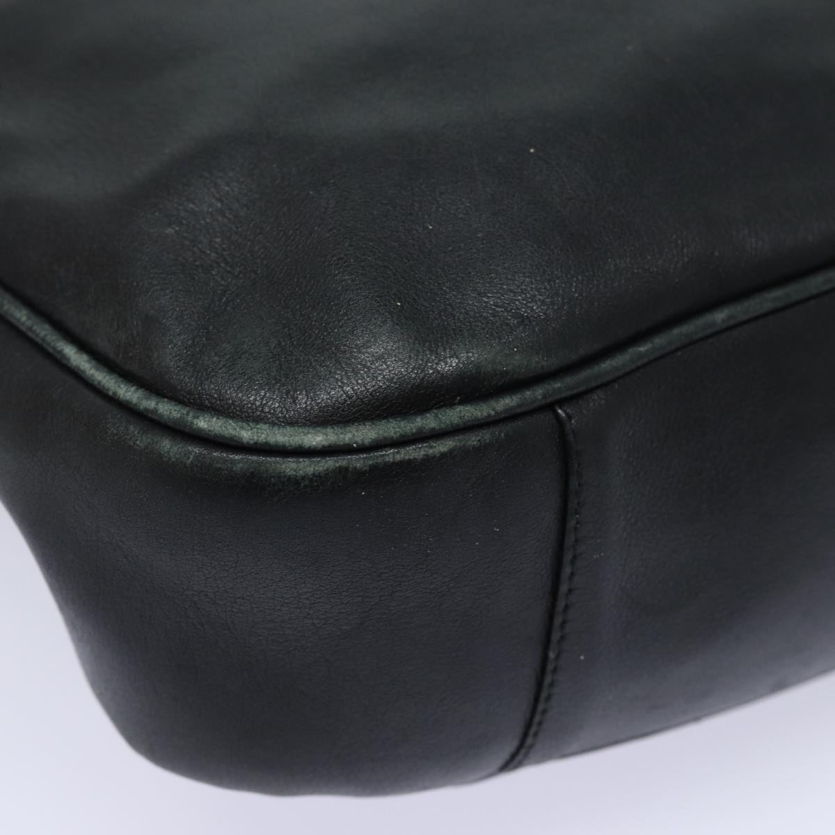 GUCCI Bamboo Shoulder Bag Leather 2way Black 001 1377 3754 80844