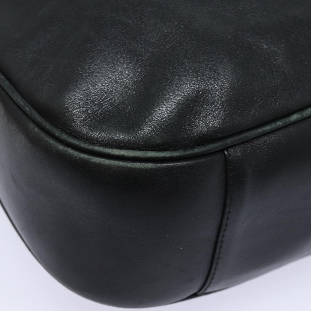 GUCCI Bamboo Shoulder Bag Leather 2way Black 001 1377 3754 80844