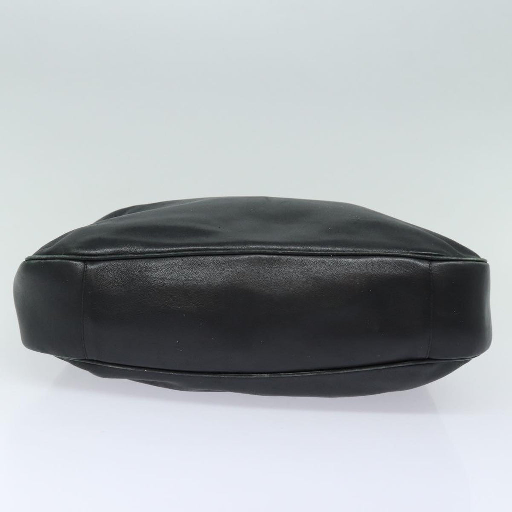 GUCCI Bamboo Shoulder Bag Leather 2way Black 001 1377 3754 80844