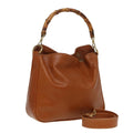 GUCCI Bamboo Shoulder Bag Leather 2way Brown 001 0166 1638 80845