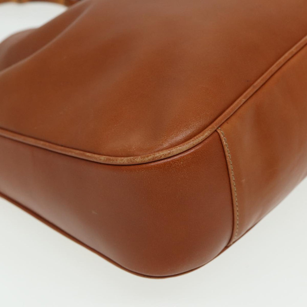 GUCCI Bamboo Shoulder Bag Leather 2way Brown 001 0166 1638 80845