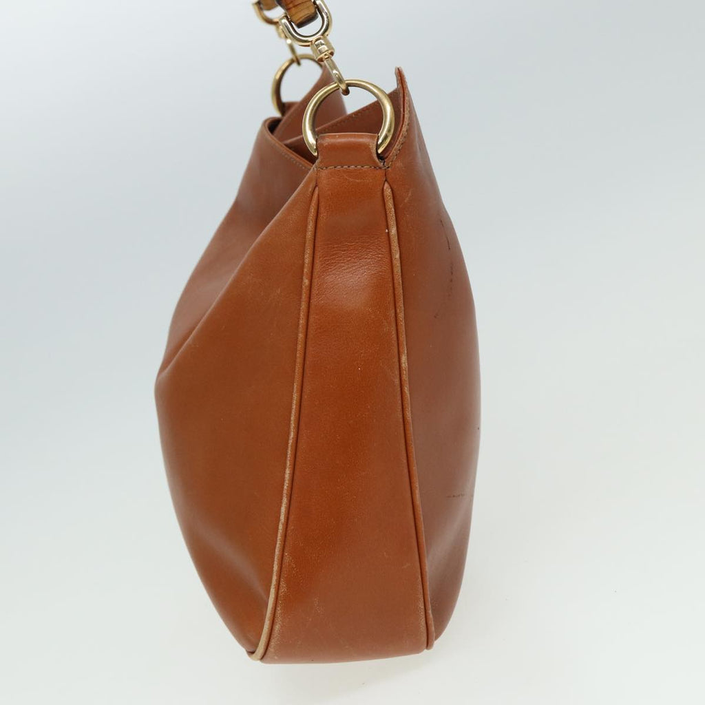 GUCCI Bamboo Shoulder Bag Leather 2way Brown 001 0166 1638 80845