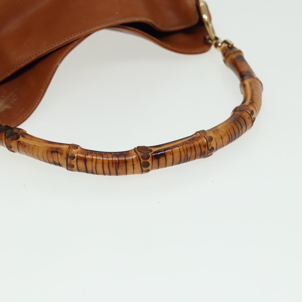 GUCCI Bamboo Shoulder Bag Leather 2way Brown 001 0166 1638 80845