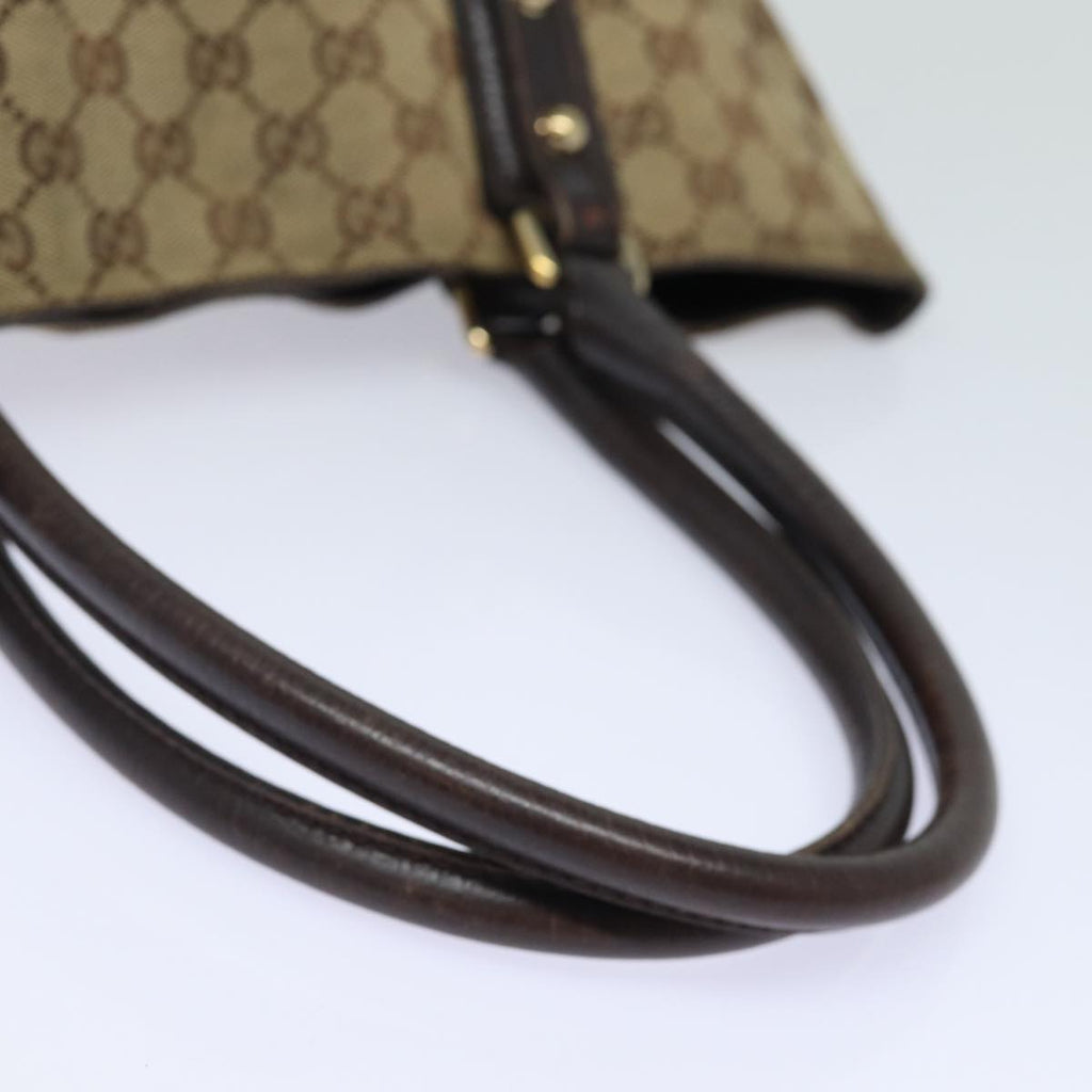 GUCCI GG Canvas Web Sherry Line Horsebit Tote Bag Beige Red 137385 80847