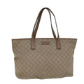 GUCCI GG Supreme Tote Bag PVC Leather Beige 211137 80851