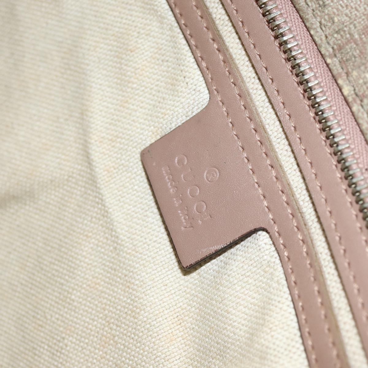 GUCCI GG Supreme Tote Bag PVC Leather Beige 211137 80851