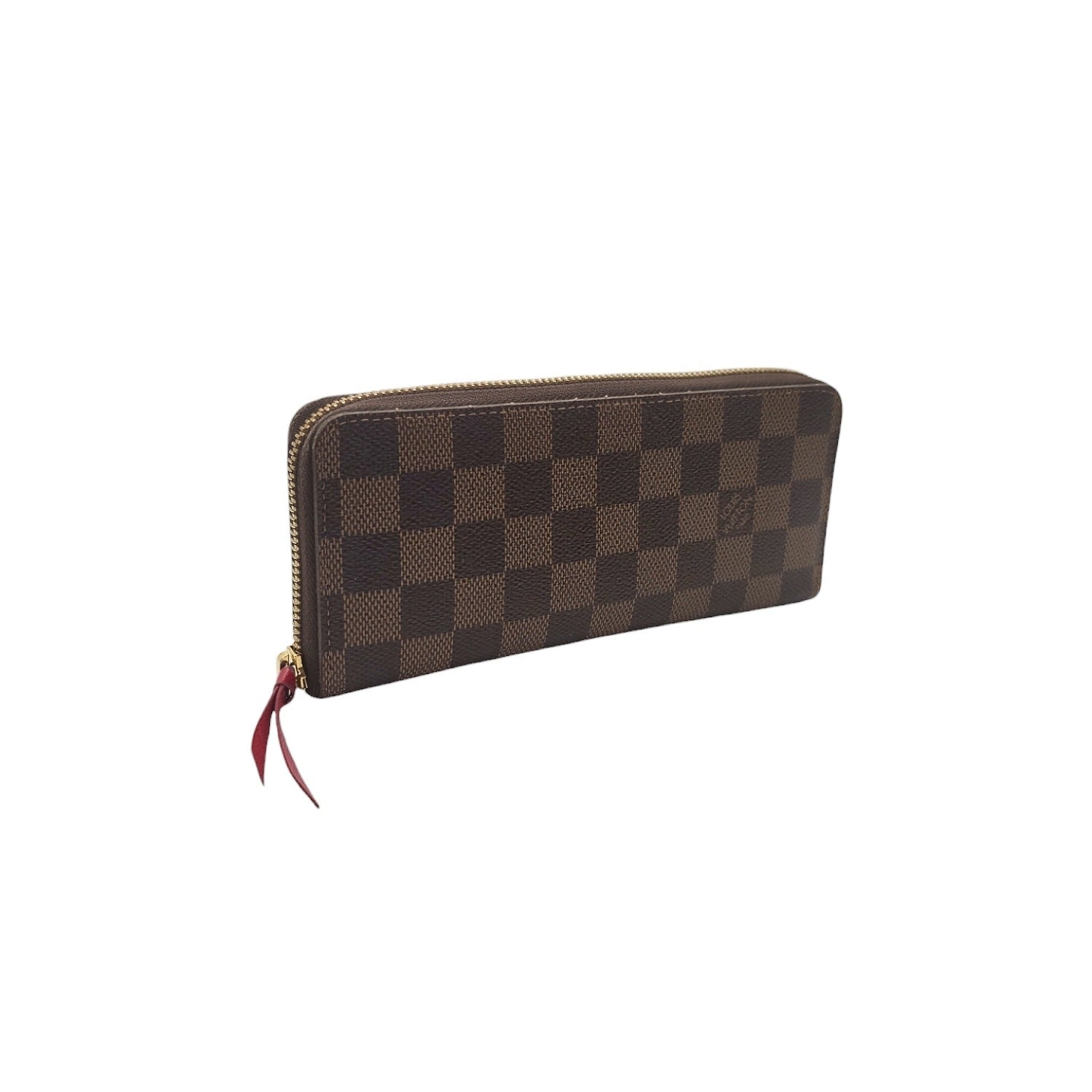 Louis Vuitton Damier Ebene Clemence Wallet Cherry