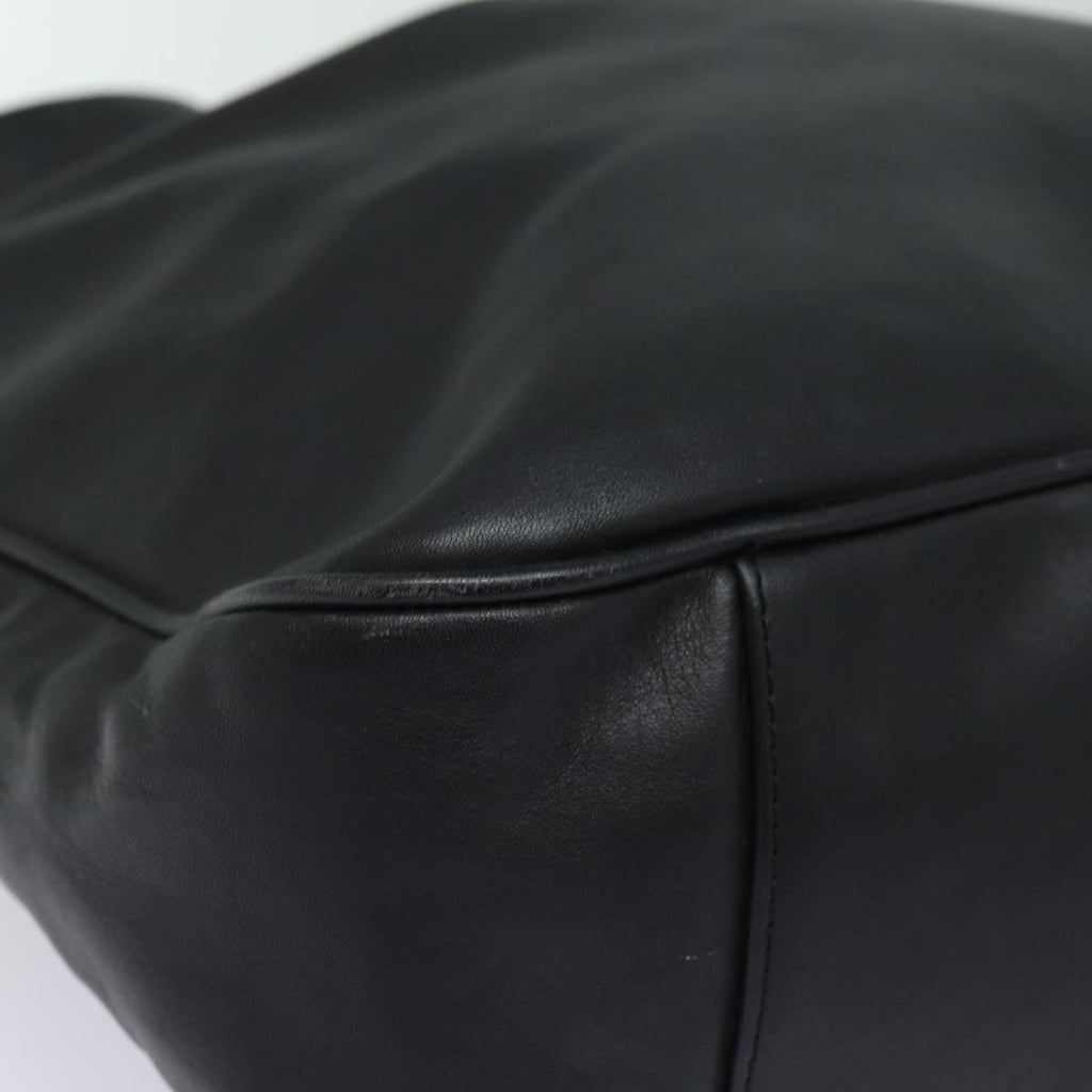 GUCCI Bamboo Shoulder Bag Leather 2way Black 001 1781 80887