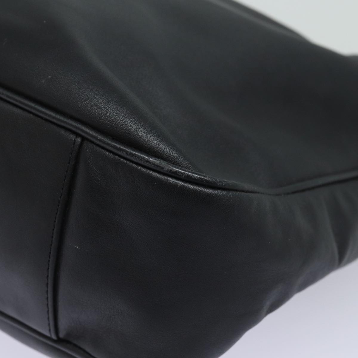 GUCCI Bamboo Shoulder Bag Leather 2way Black 001 1781 80887