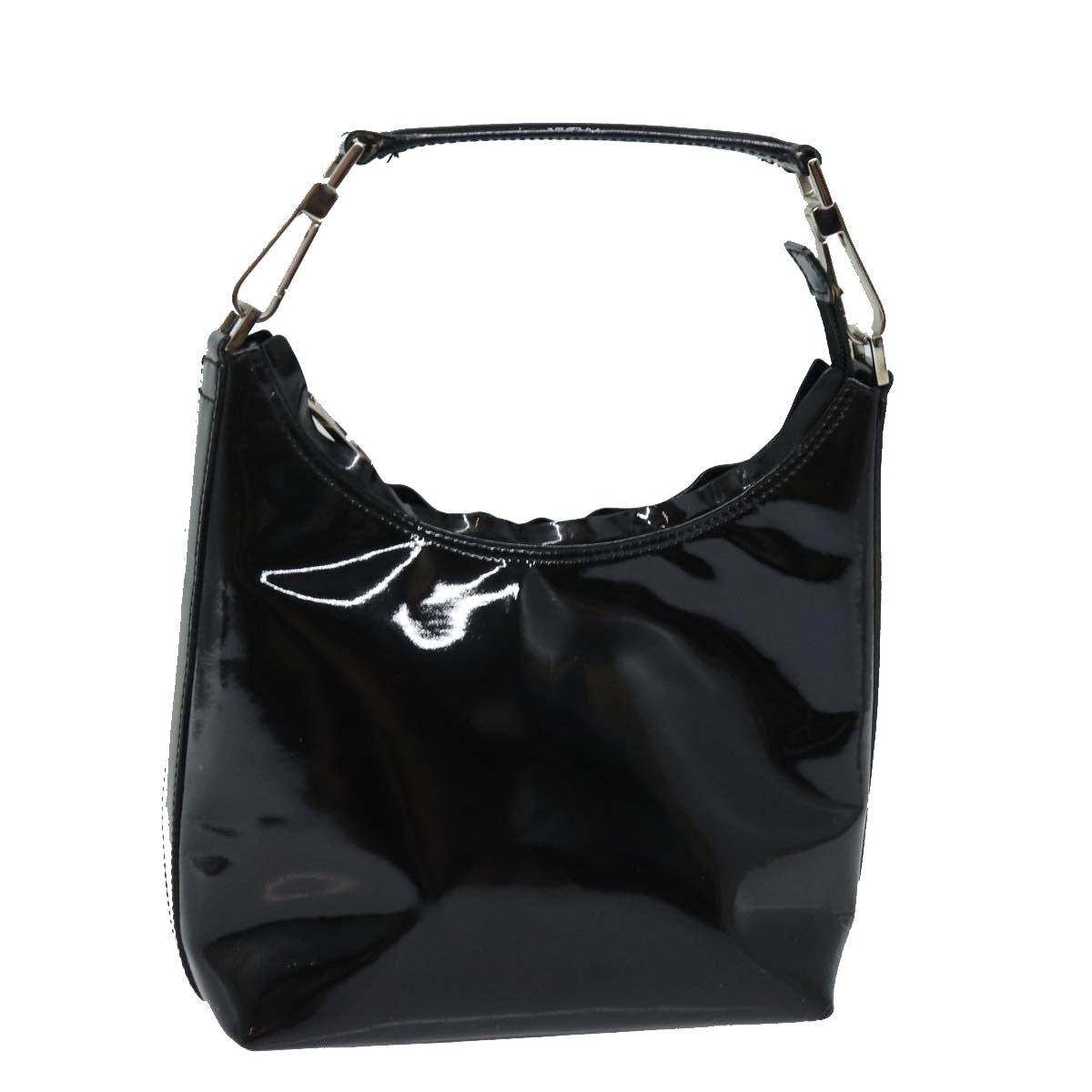 GUCCI Hand Bag Patent leather Black 80889