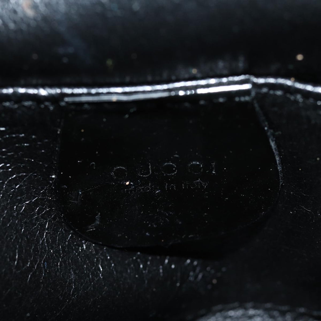 GUCCI Hand Bag Patent leather Black 80889