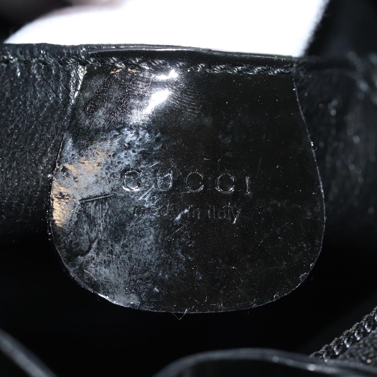 GUCCI Hand Bag Patent leather Black 80889
