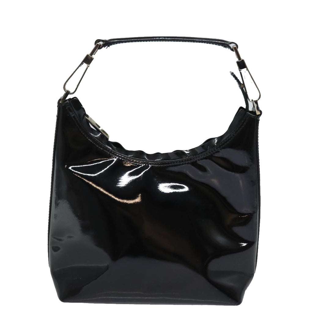 GUCCI Hand Bag Patent leather Black 80889