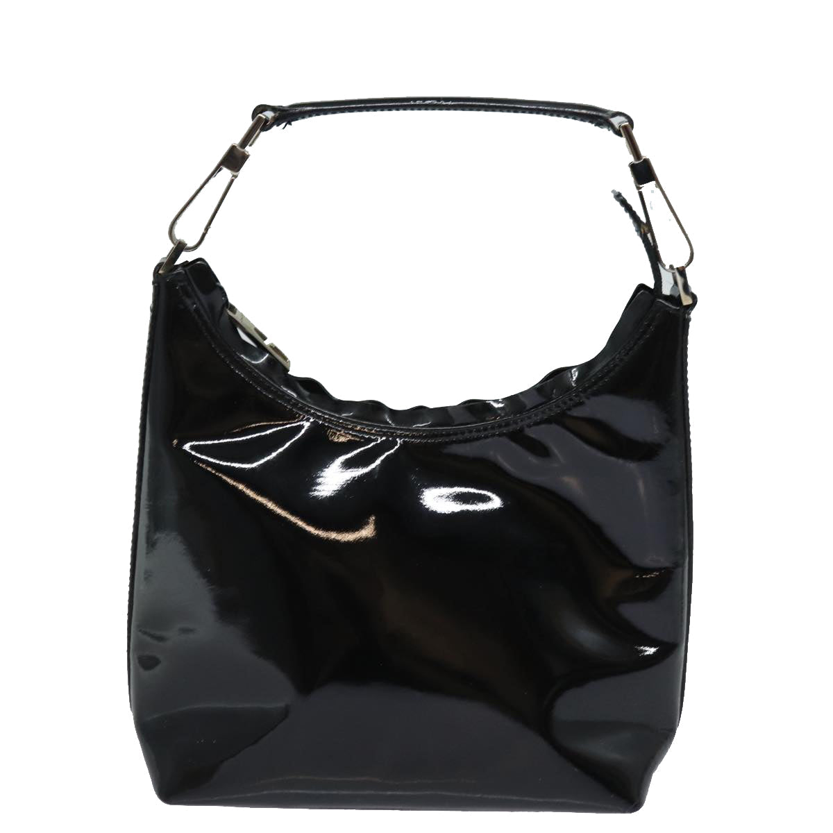 GUCCI Hand Bag Patent leather Black 80889